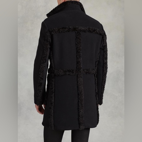 Brand-new w/tags JOHN VARVATOS Runway Blue/Black Plaid Faux Shearling 48 38 - Picture 5 of 12